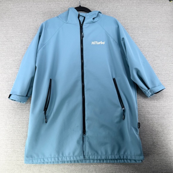 HiTurbo Other - HiTurbo Surf Changing Robe One Size Blue Polyester Fleece Lined Hooded Parka